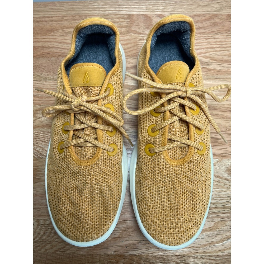 Allbirds Tree Runners Honey Yellow Eucalyptus Knit Sneakers Mens 12 Casual Cozy